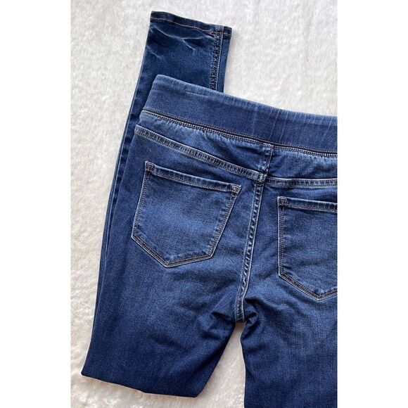 Old Navy Dark Indigo Wash Rockstar Mid-Rise Super Skinny Jeggings in Juliette - Picture 15 of 16